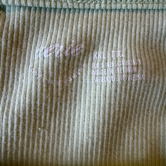 Aerie Cropped Corset Tank Top XXL Lime Green Ribbed Stretch - Picture 8 of 10